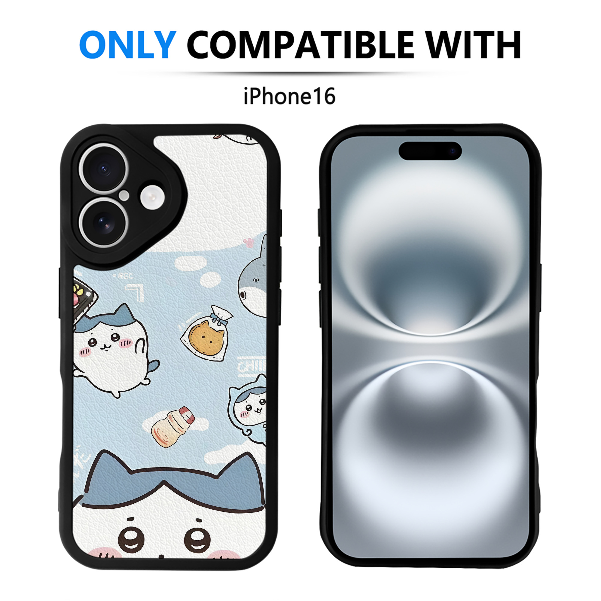 （画像用） ちいかわ Chii-kawa 【iPhone 16シリーズ対応】シリコンスマホケース（レザー調） 材質：シリコン
